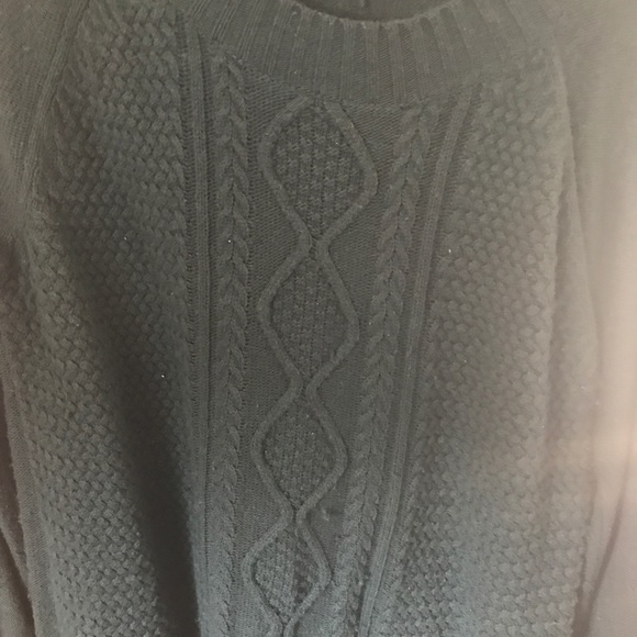 Blue Cable Knit Sweater Plus Size - Picture 4 of 5